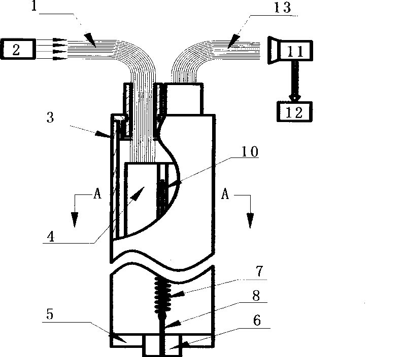 Digital absolute code optical fiber liquid level sensor