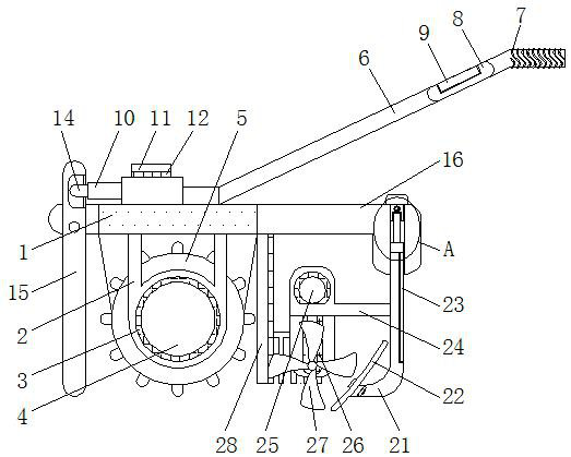 Automatic ridge ditching device convenient to turn, start and stop