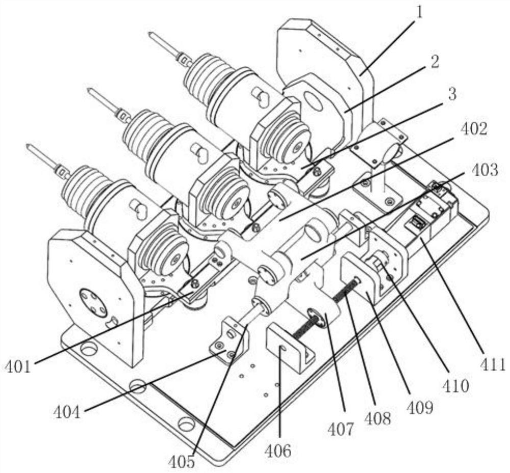 A multi-spindle two-degree-of-freedom synchronous oscillating device