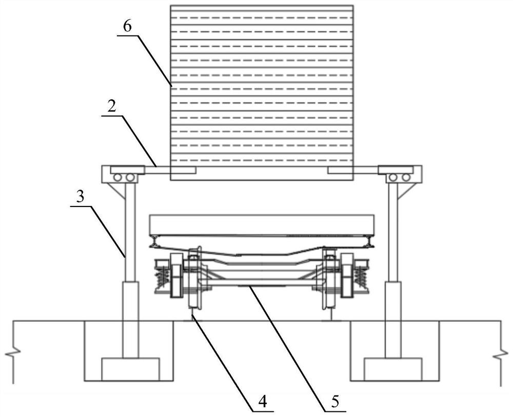 A method and system for synchronous loading and unloading of containers based on pre-storage