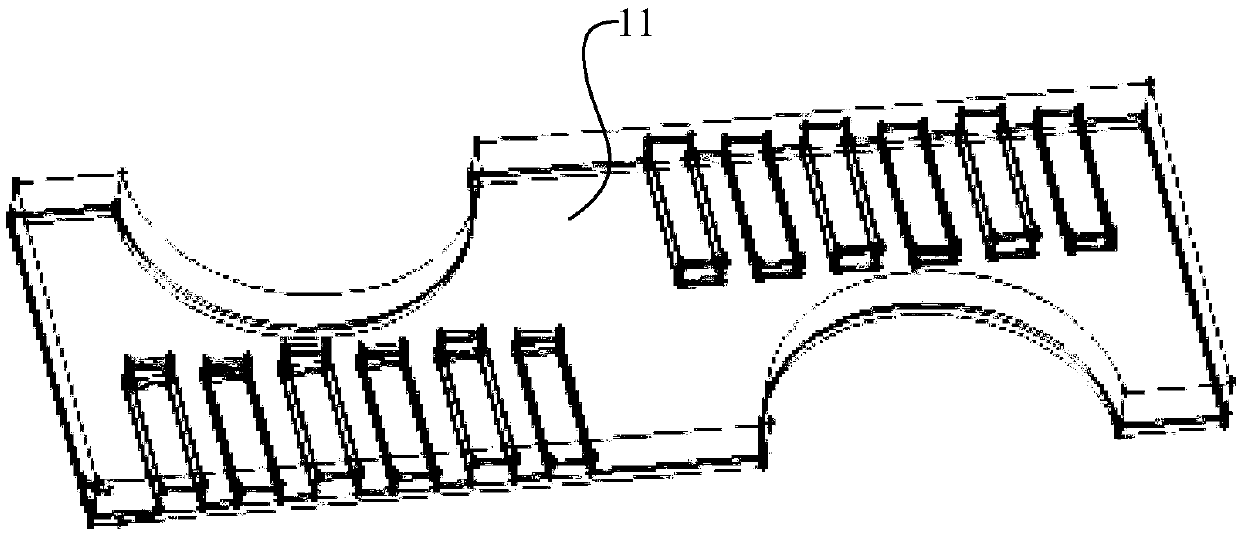 A heat exchange fin, a heat exchanger containing the heat exchange fin, and a dehumidifier