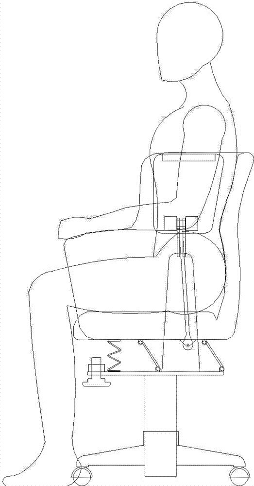 Chair structure capable of assisting waist to share body weight