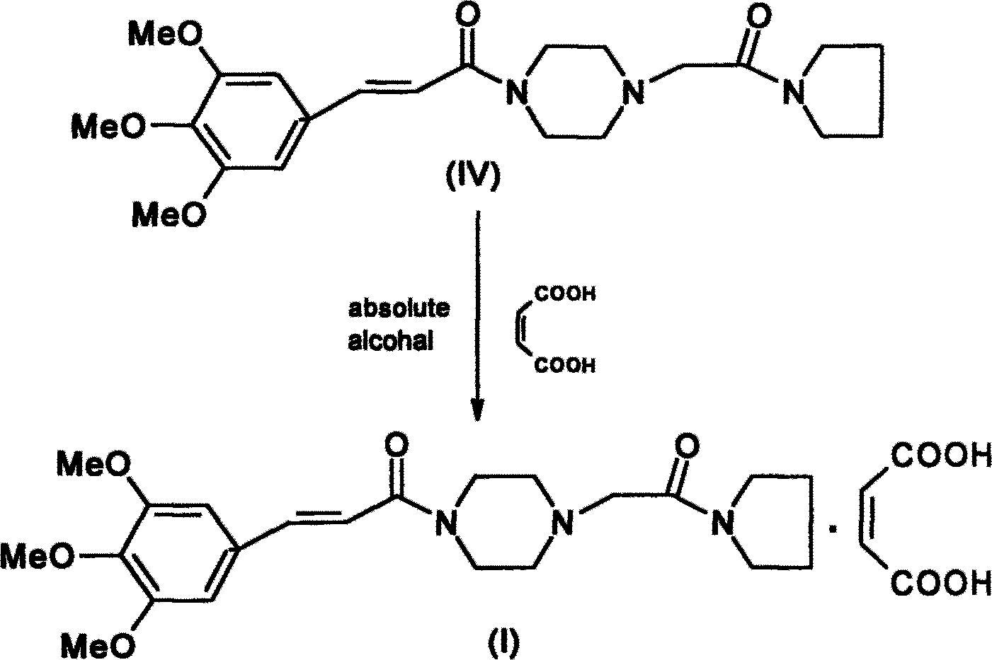 Improved cinepazide maleate preparation method