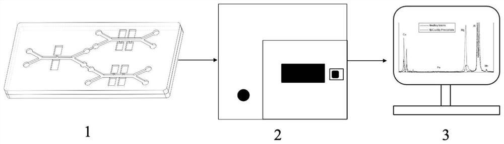 Dielectrophoresis and laser-induced breakdown spectroscopy combined ocean micro-plastic particle identification and detection device and method