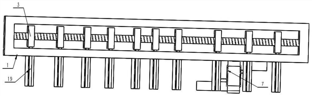 A vertical medicine dispensing machine medicine tank clutch opening and closing type self-adaptive adjustment device