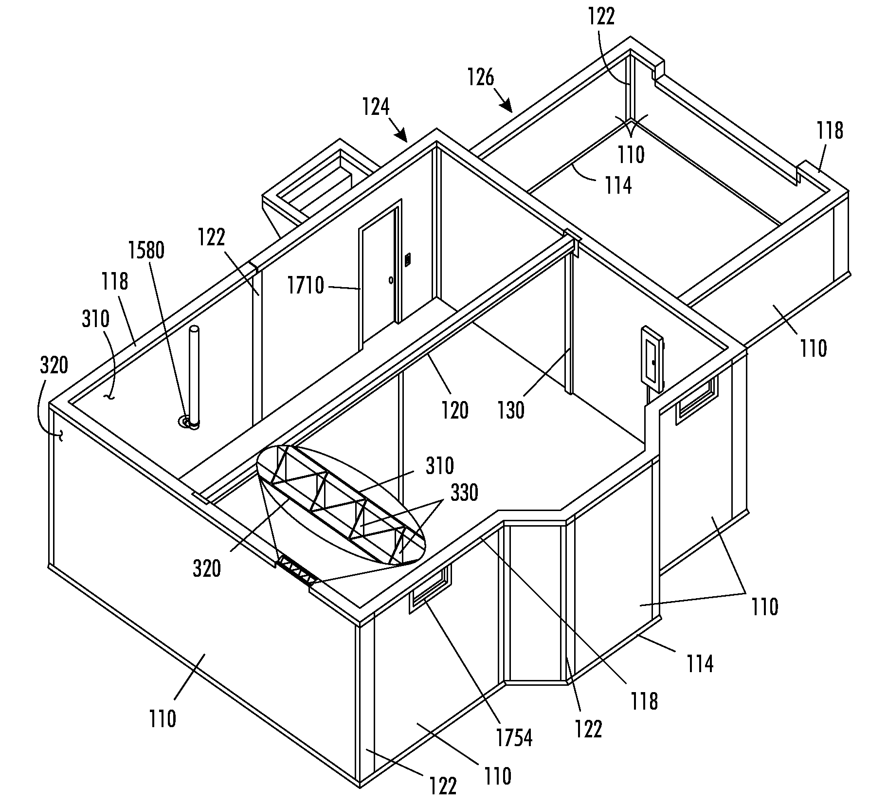 Modular structure for building panels and methods of making and using same