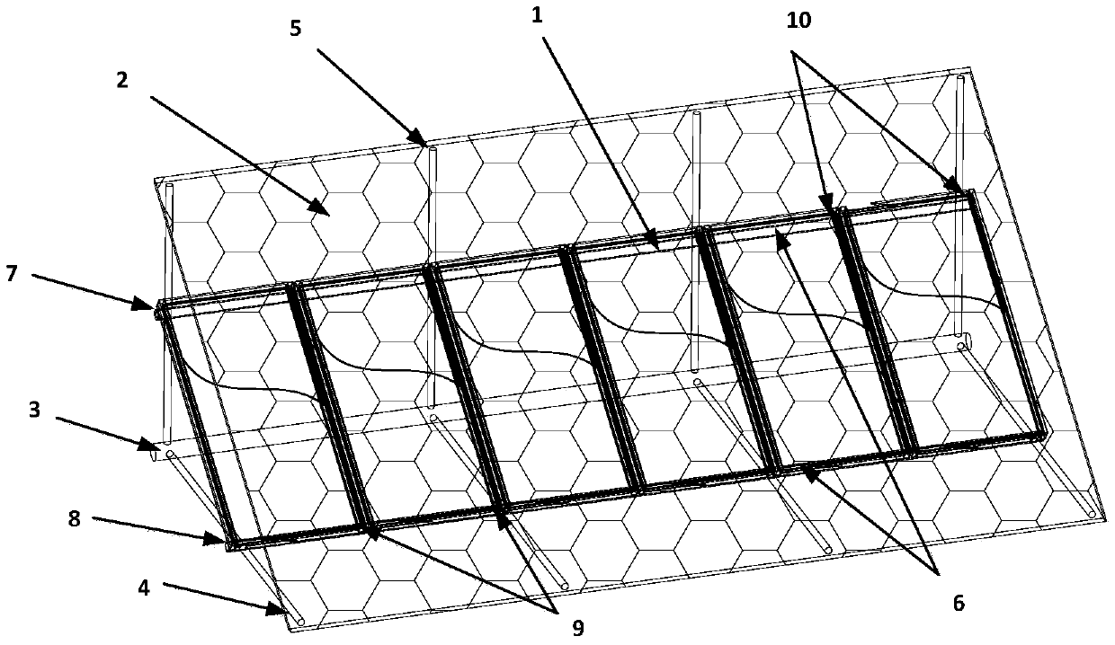 Device based on nanofluid and Fresnel concentrating photovoltaic heat