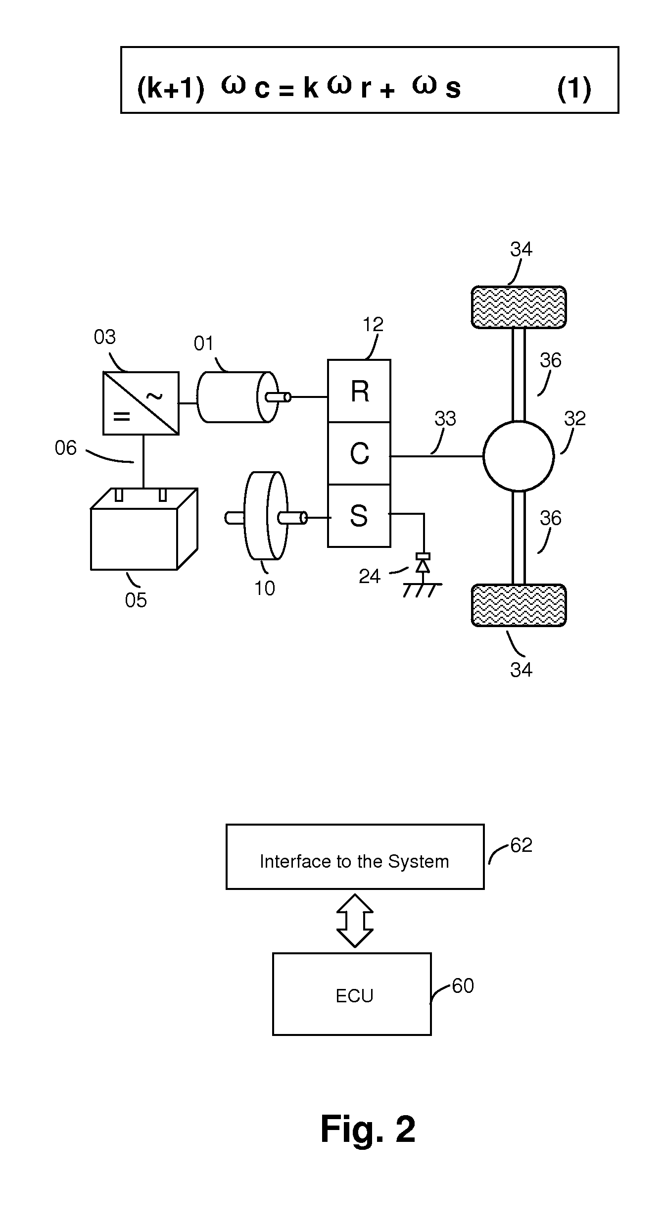 Powertrain and Method for a Kinetic Hybrid Vehicle