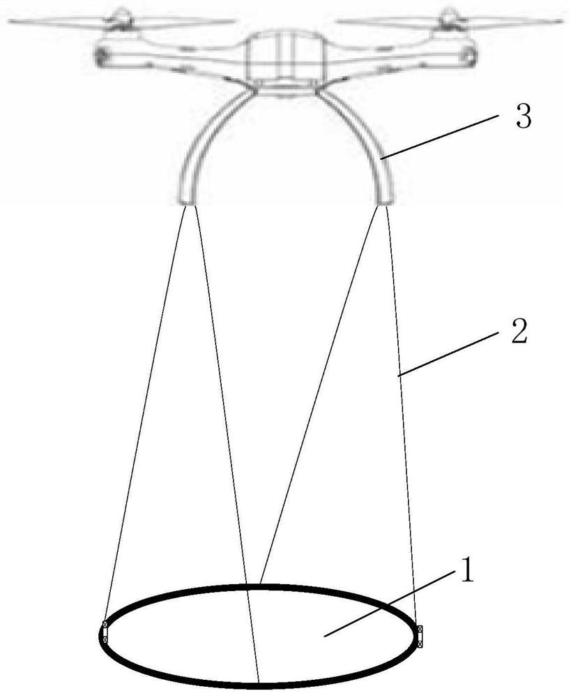 Device and method for measuring flight parameters of unmanned aerial vehicle semi-aerial transient electromagnetic receiving coil