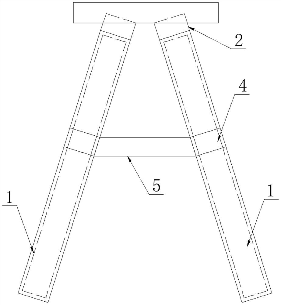 Transformer substation reinforced concrete herringbone electric pole and manufacturing method