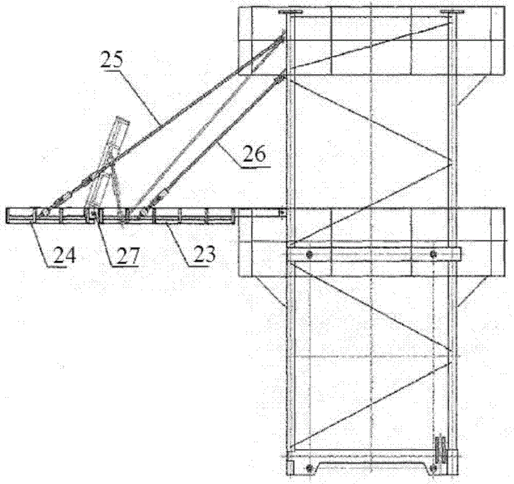 Tower crane introducing platform structure