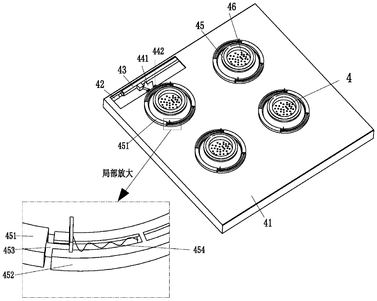 Environment-friendly treating device for flue gas from sulfuric acid production