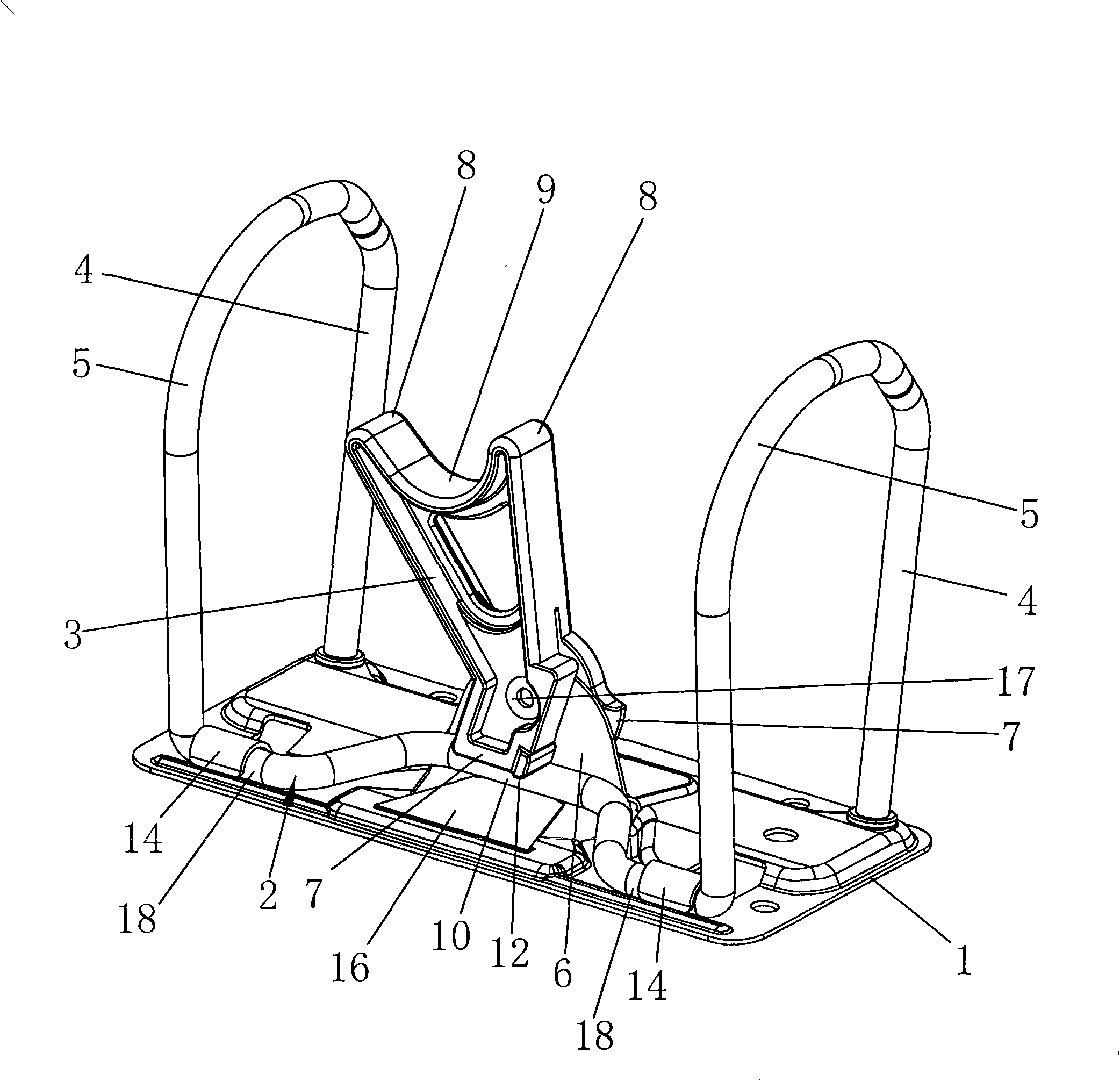 File folder with Y-fork handle