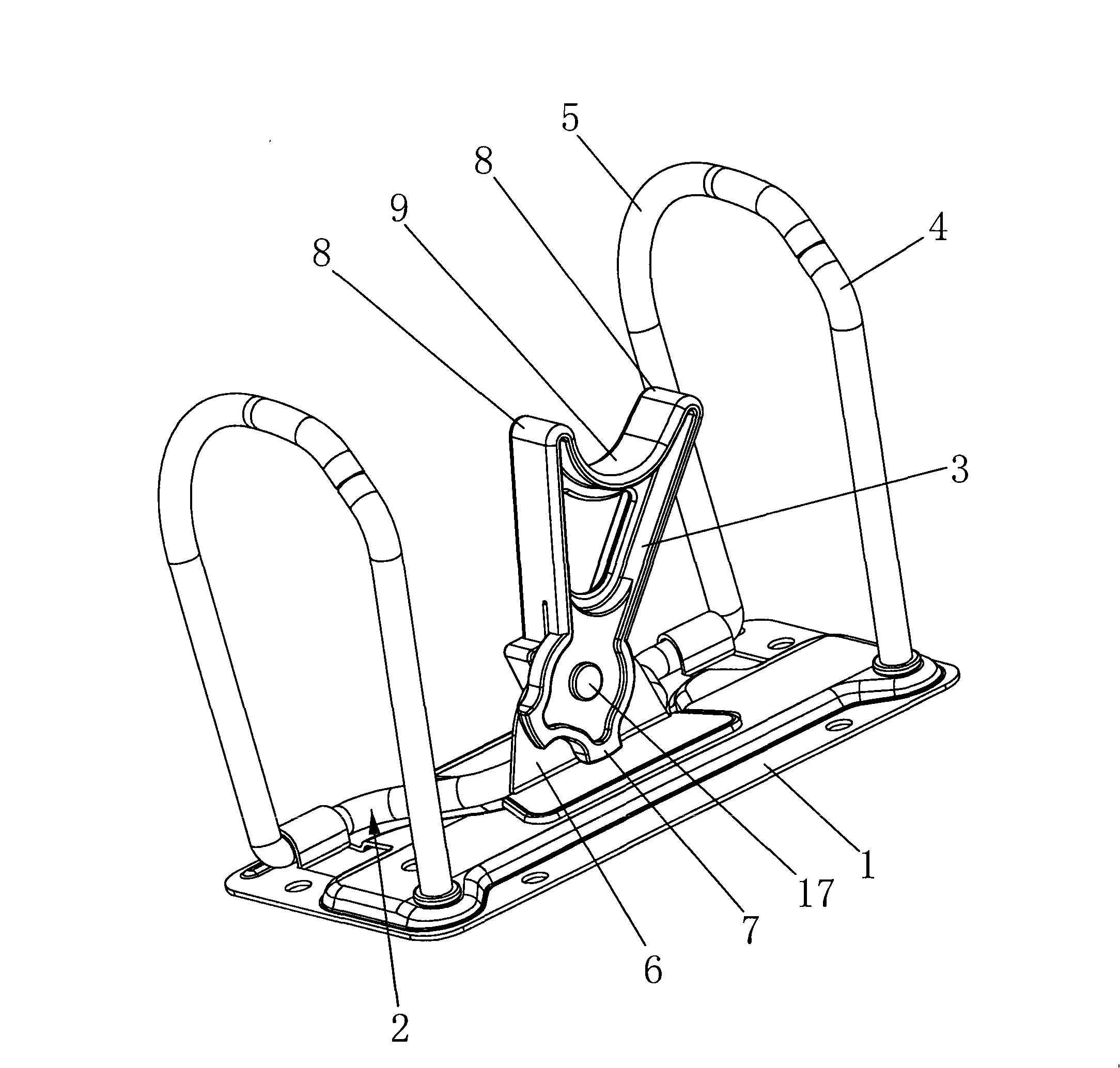 File folder with Y-fork handle