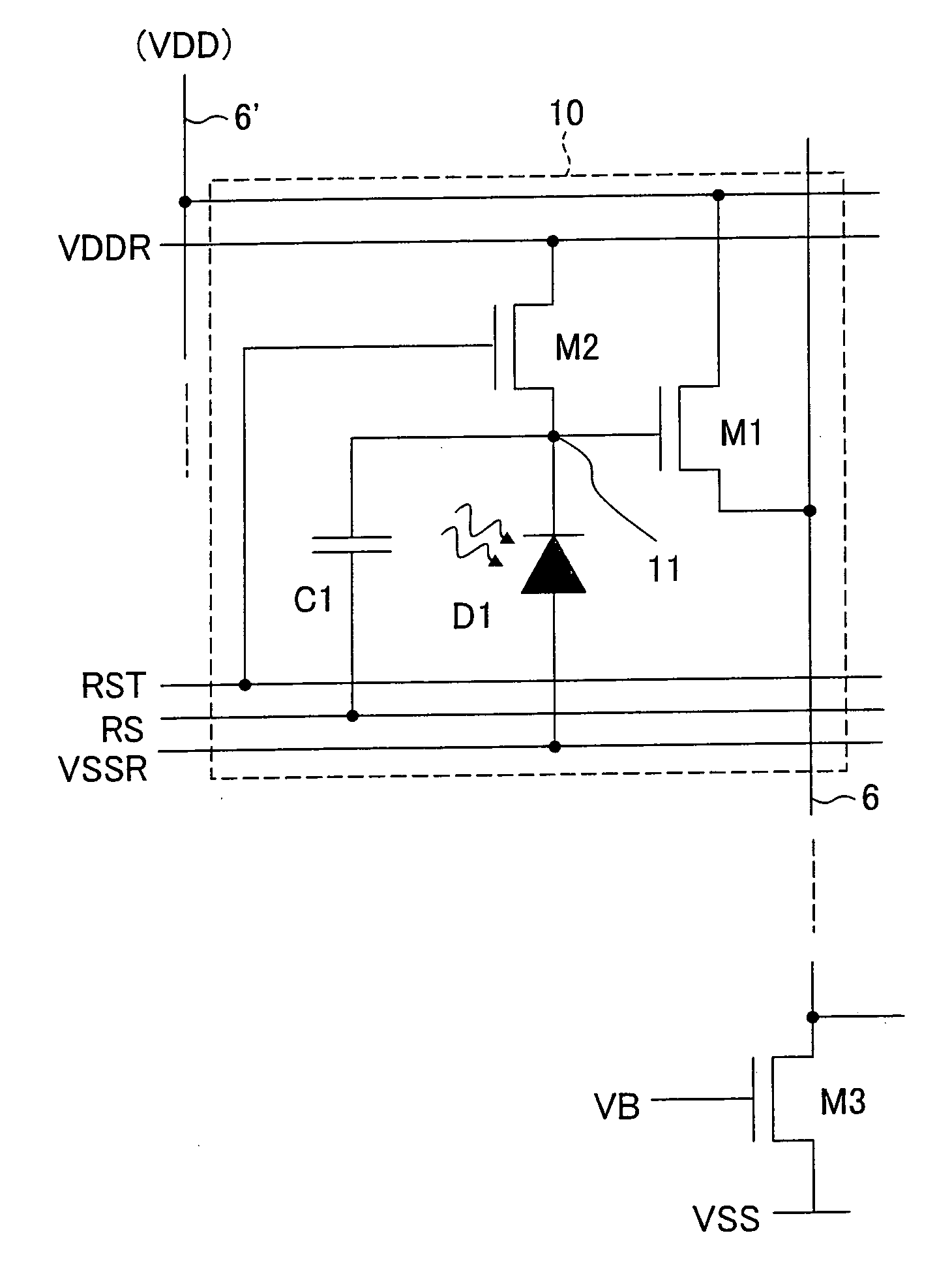 Combined image sensor and display device