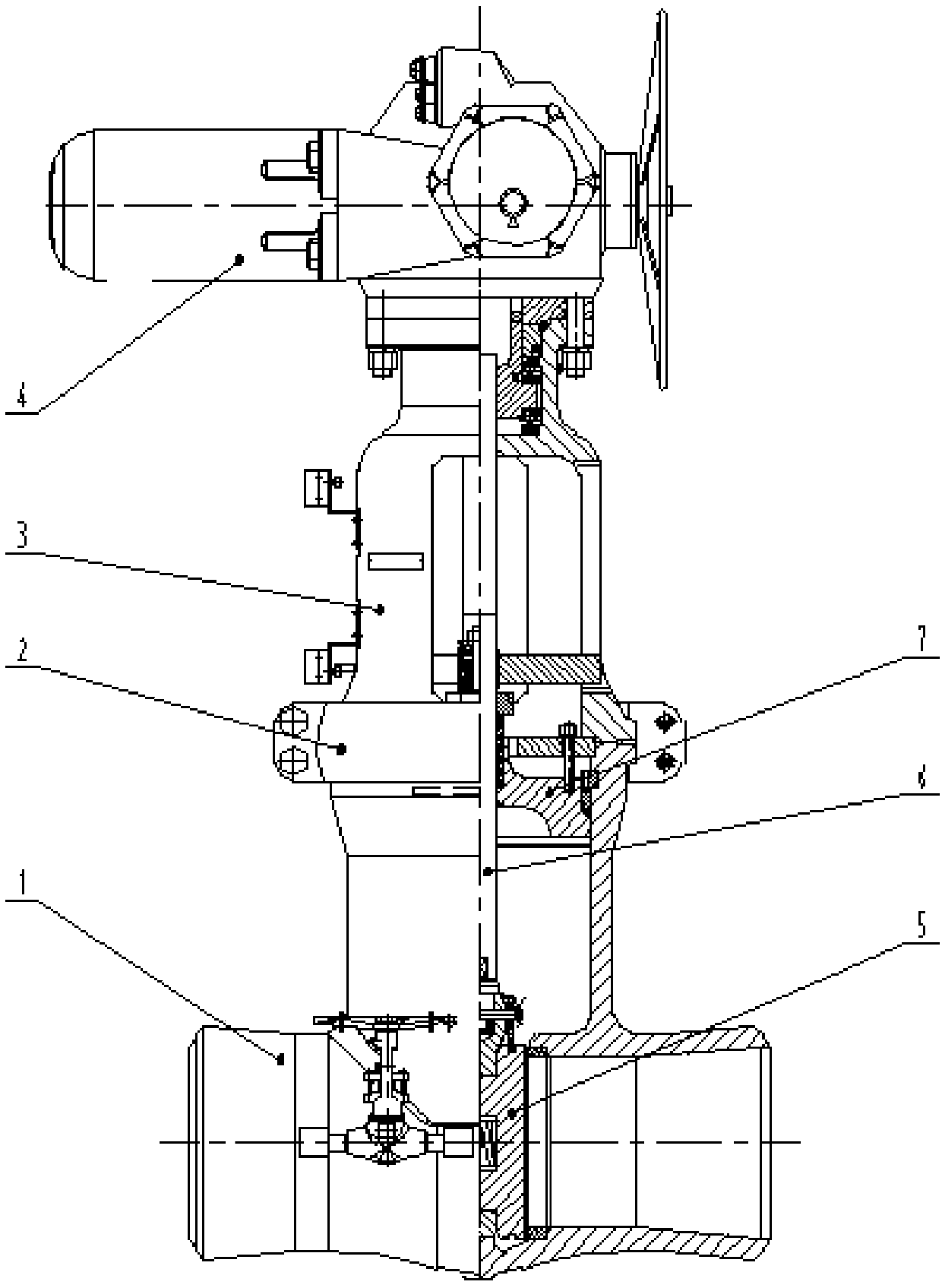 Main feed water isolating valve