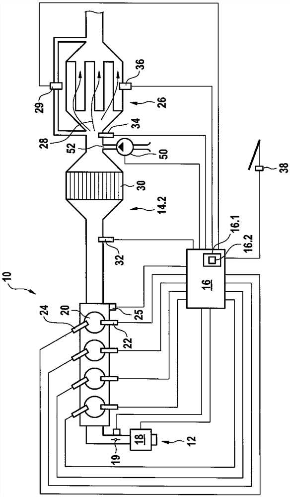 Method for heating and regenerating a particulate filter in the exhaust gas of a gasoline engine