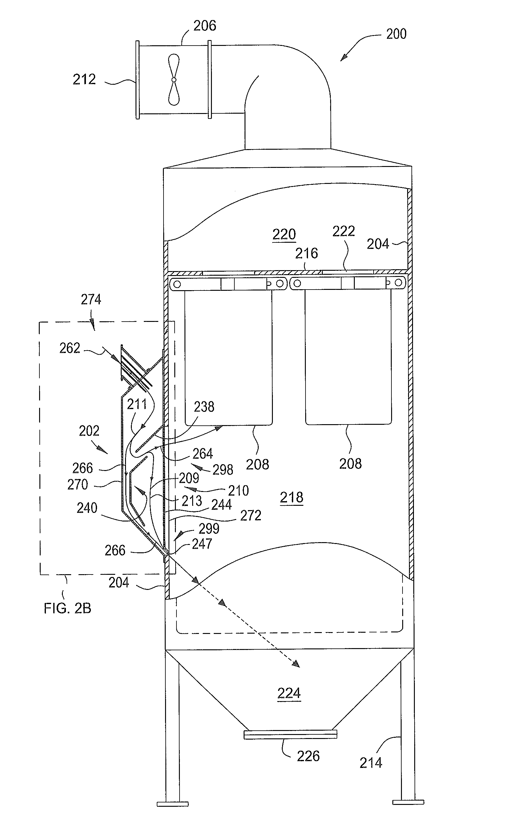 Dust collector with spark arrester