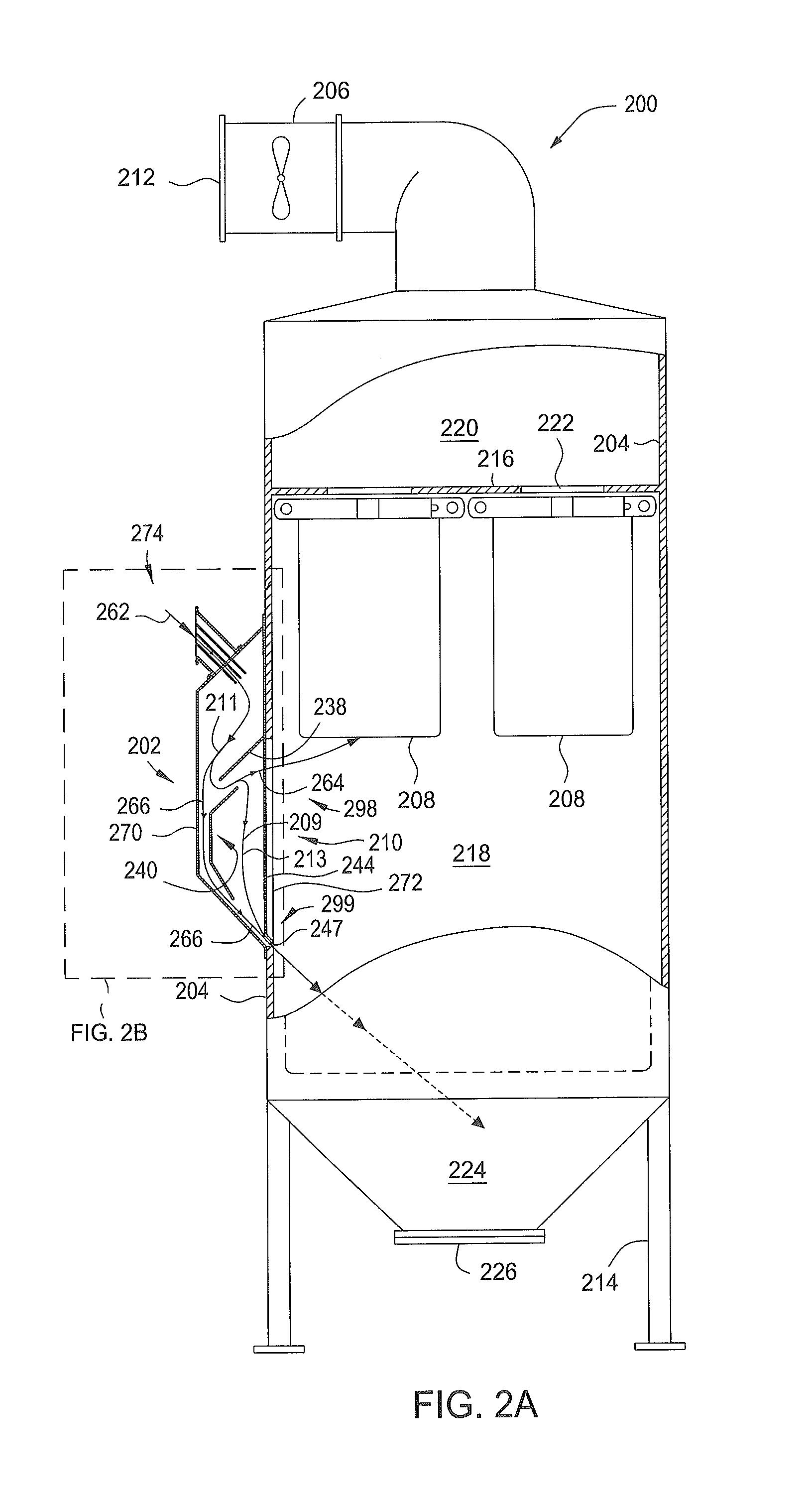 Dust collector with spark arrester