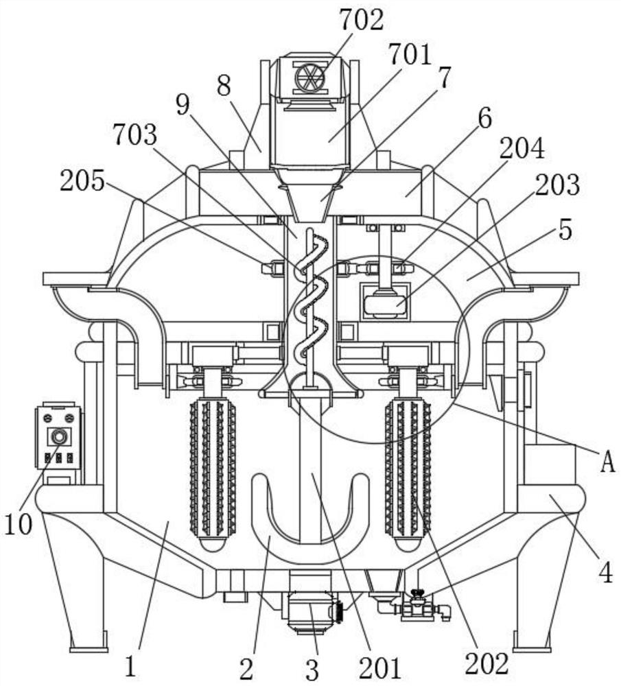 Production equipment and preparation method of nano environment-friendly fire coal combustion-supporting sulfur-fixing agent