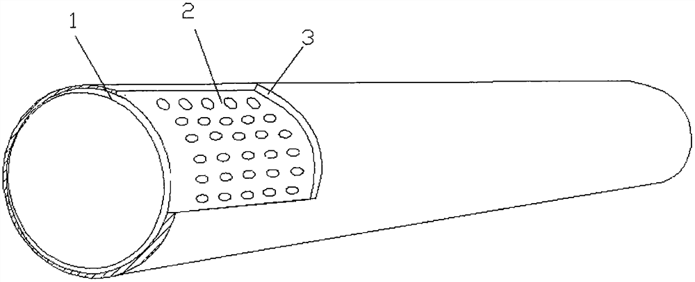 Hole mesh steel belt polyethylene composite pipe and production method thereof