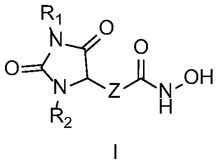 Hydantoin hydroxamic acid type selective inhibitor for histone deacetylase 6 subtype and preparation method and applications thereof