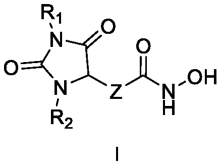 Hydantoin hydroxamic acid type selective inhibitor for histone deacetylase 6 subtype and preparation method and applications thereof