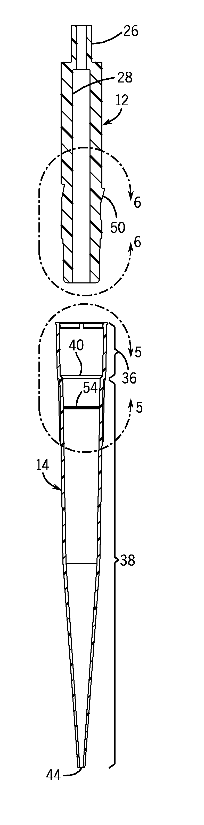 Locking pipette tip and mounting shaft