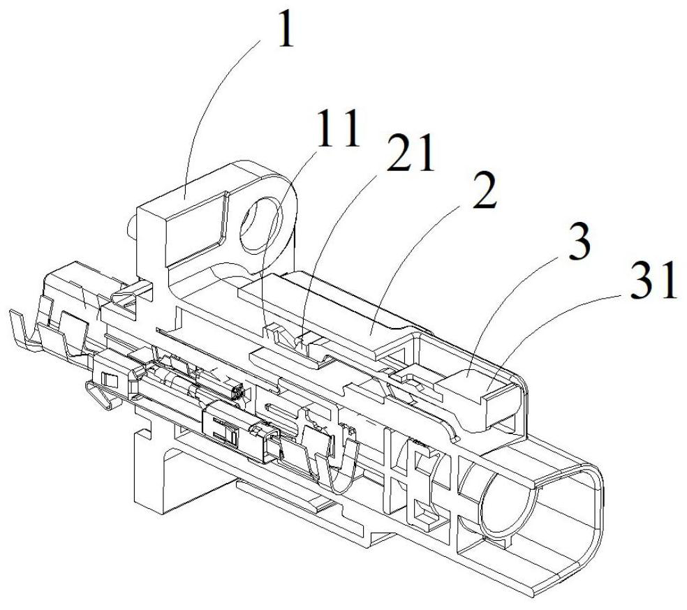 Connector with locking device