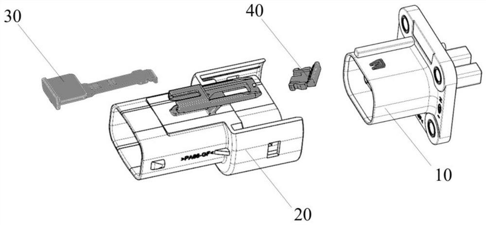 Connector with locking device