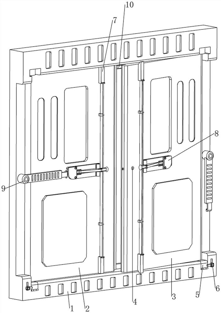 Fire-fighting fireproof door capable of being rapidly replaced