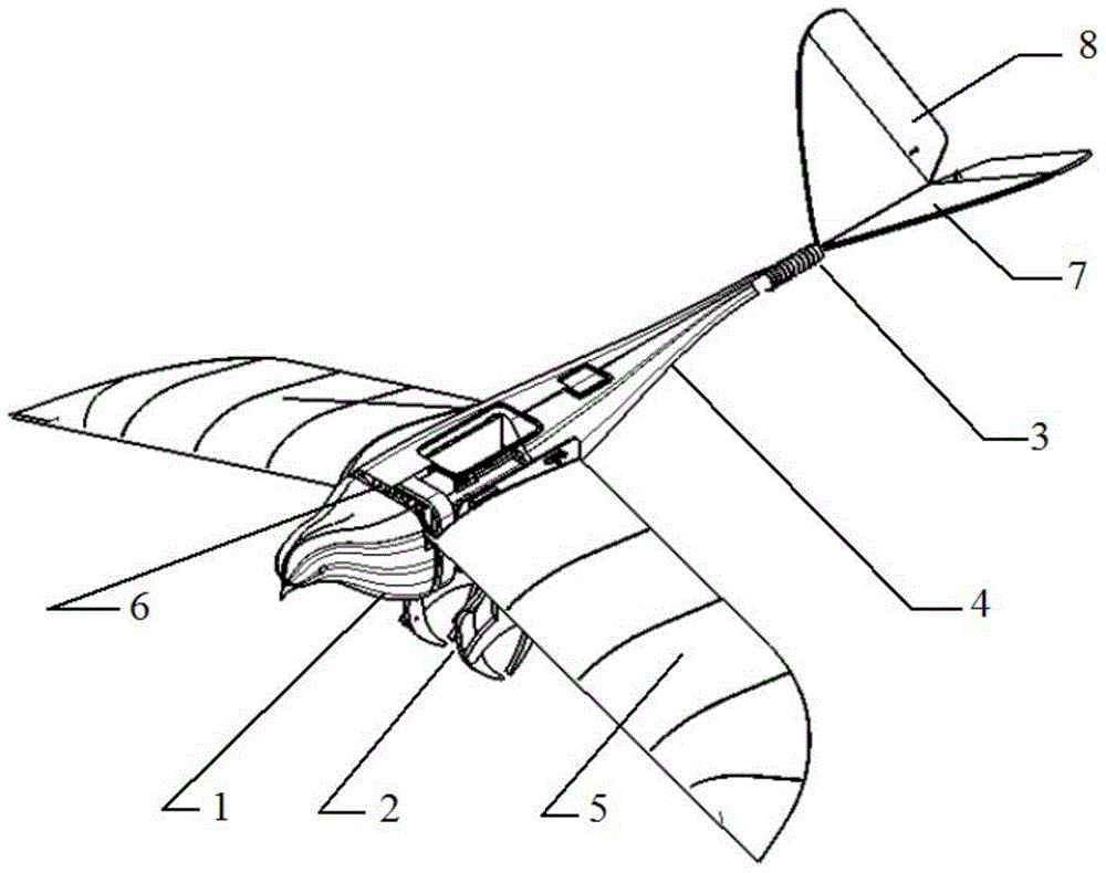 Bionic landing gear system and landing control method applied to flapping wing aircraft