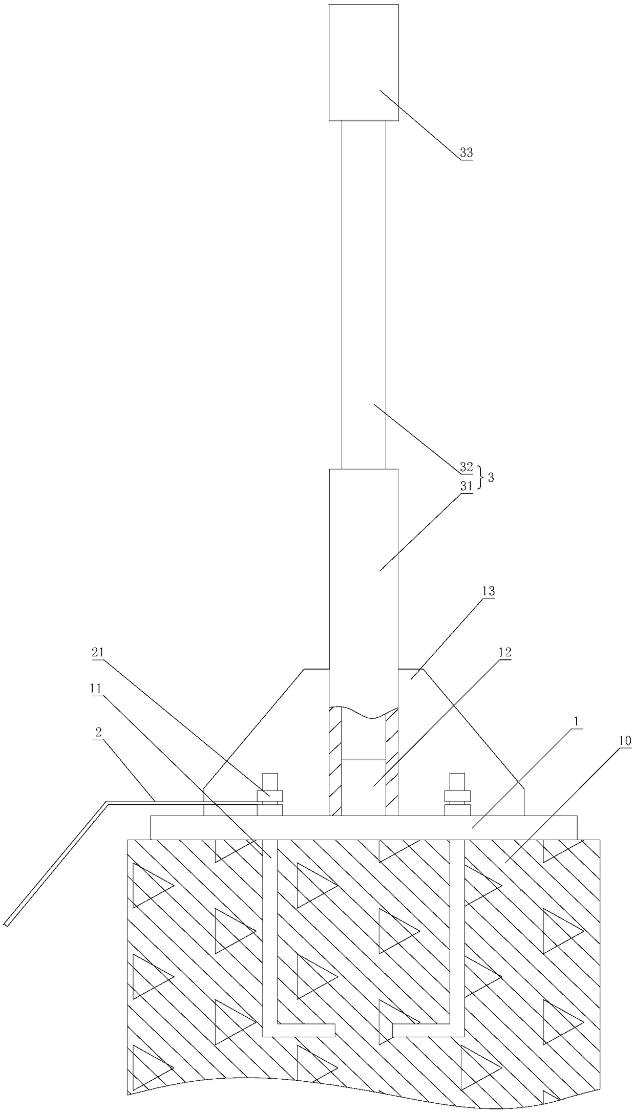 Lightning rod mounting mechanism