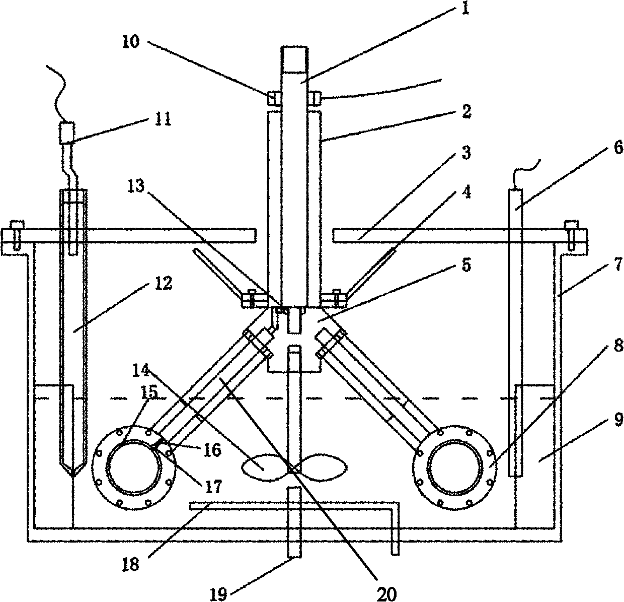 Rotary test device for simulating erosion corrosion on inner wall of pipeline