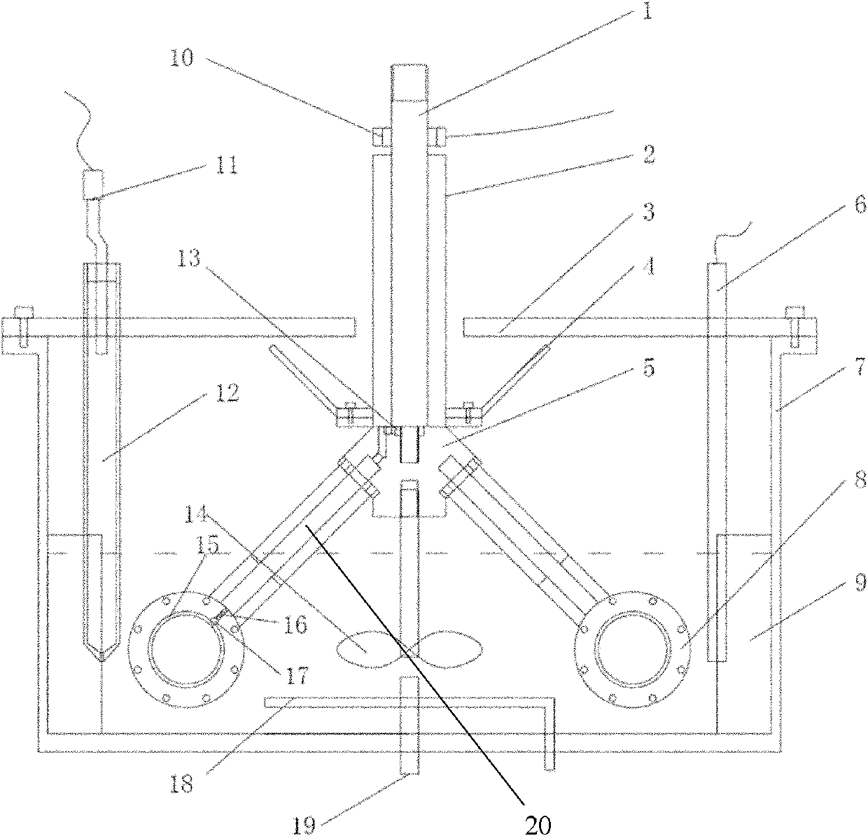 Rotary test device for simulating erosion corrosion on inner wall of pipeline