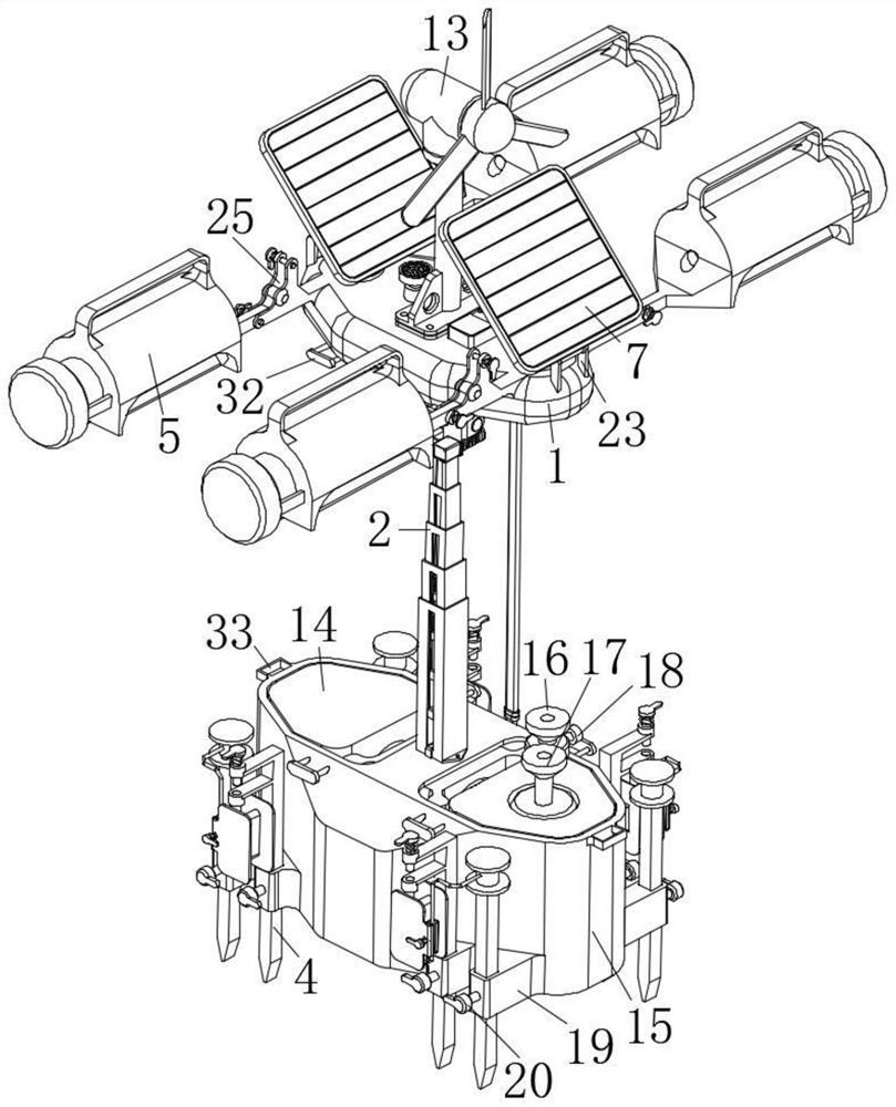 Portable water surface power generation equipment easy to change the mounting position