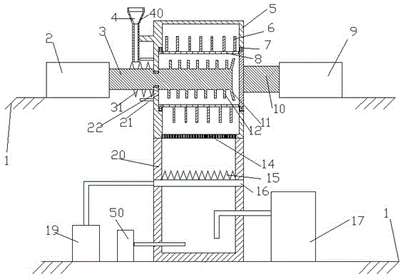 Nut protein extractor with feed sensor and blowing stirrer