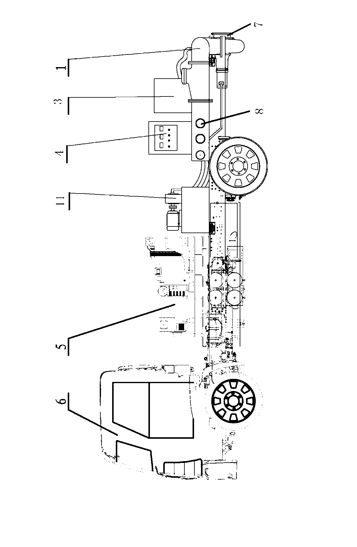 Turbine self-priming movable multifunctional flood fighting, irrigation and drainage pump truck set