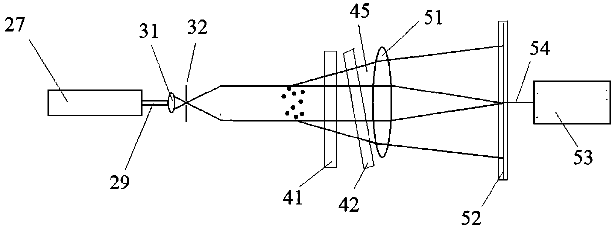 Device and method for testing plume smoke particles of solid rocket engine