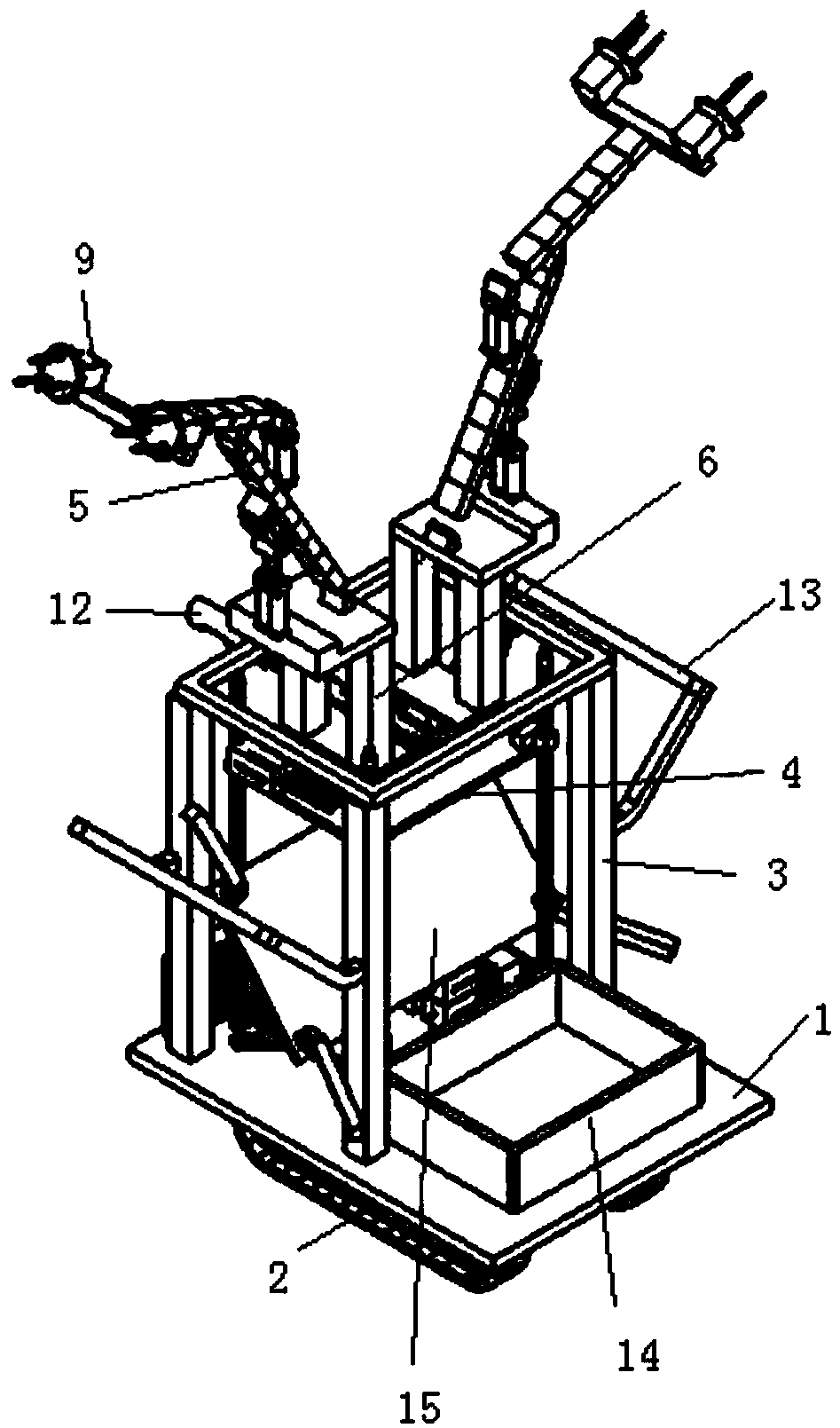 Multidirectional fruit picking and collecting integrated device