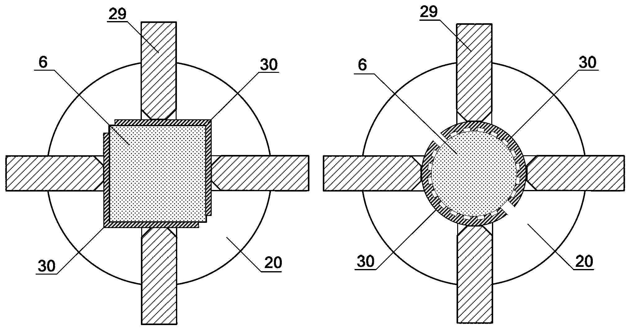 Rotation shear stress relaxation test device for asphalt mixture and method