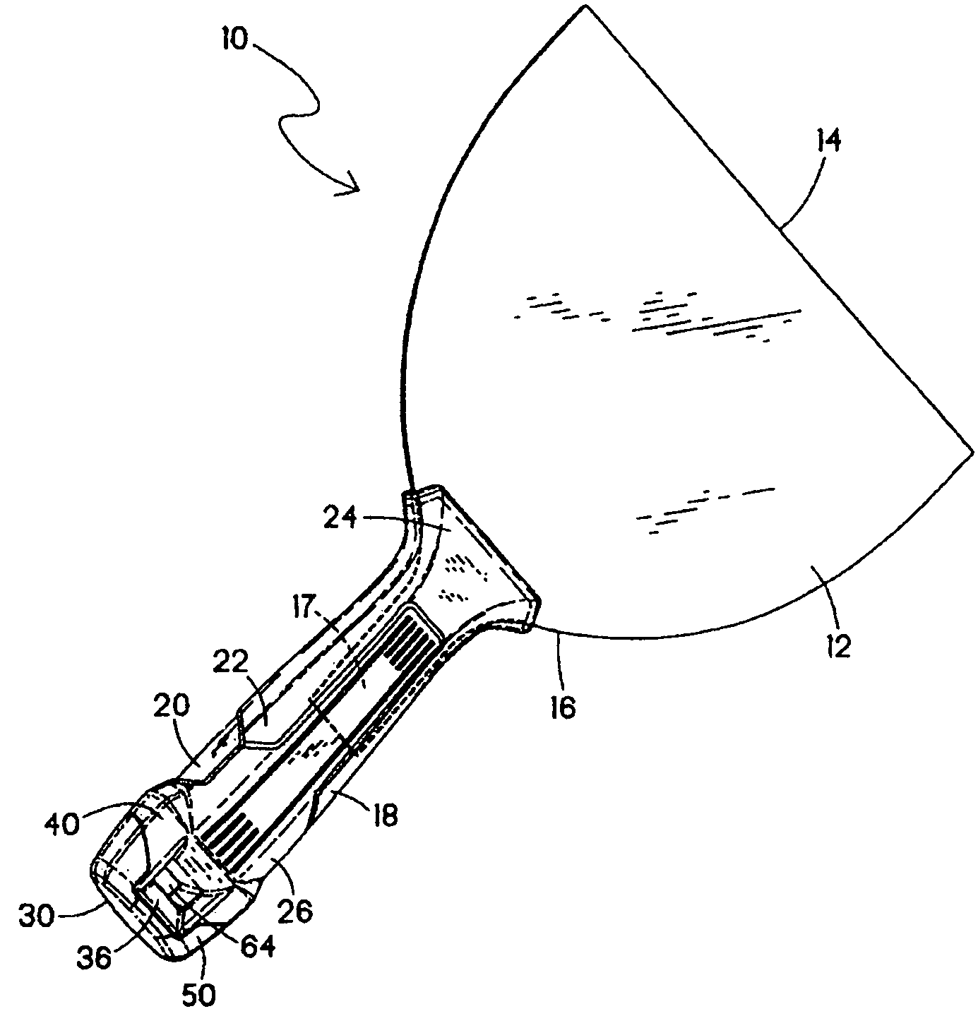 Wallboard taping knife with polymeric hammer