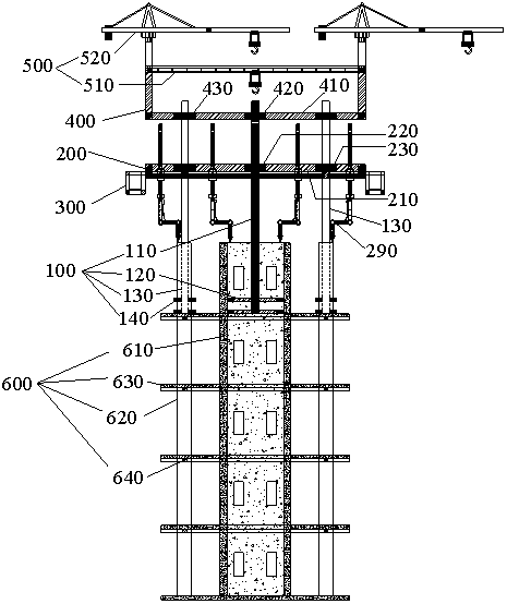 3D printing device and method for super high-rise buildings