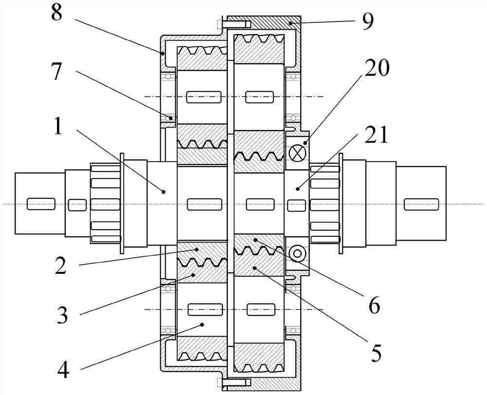 Continuous power automatic transmission structure