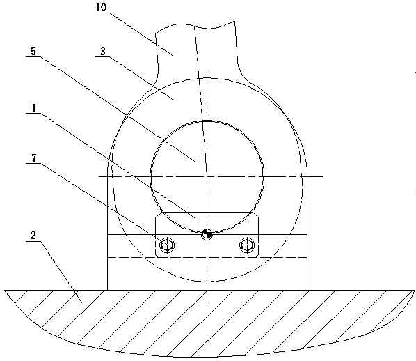 Slurry-rotating-type turbine runner connecting rod pin limiting device