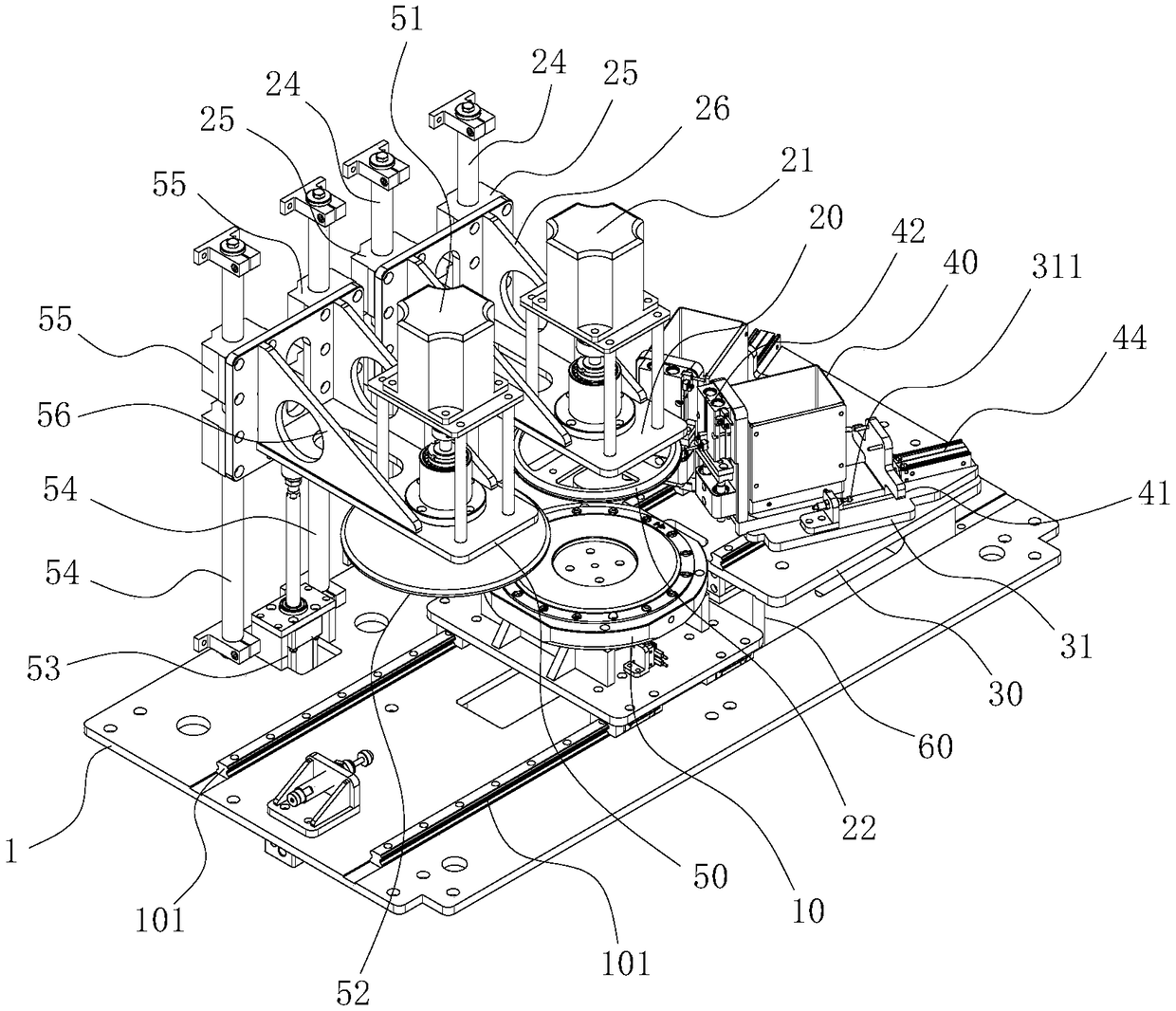 Novel steel ball assembling and oil coating integrated device