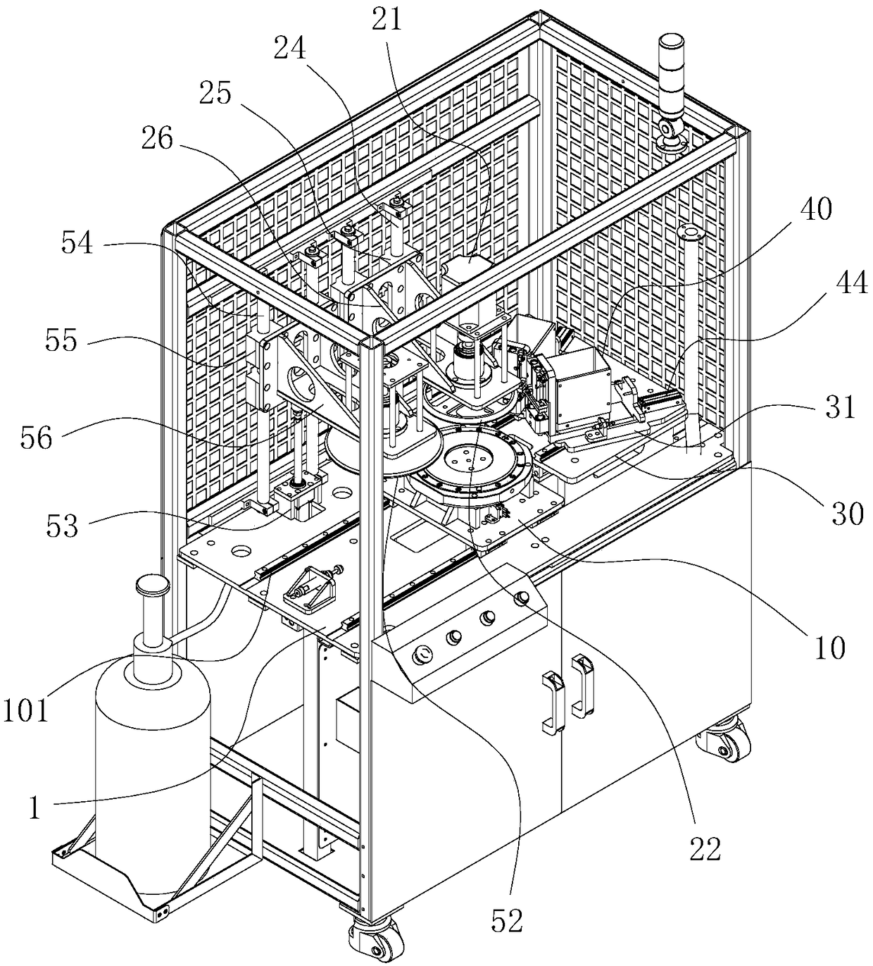 Novel steel ball assembling and oil coating integrated device