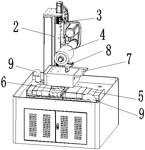 Four-axis wire drawing machine