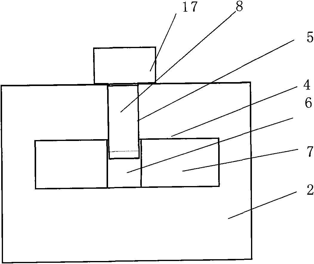 Detection device for center distance of circular arcs on two sides of inner wall of piston bridge and application method of detection device