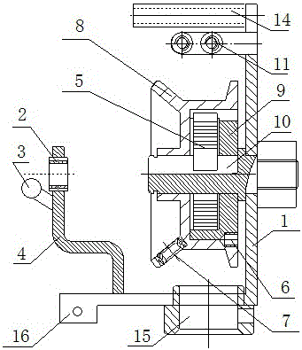 Large-stroke friction-free take-up and pay-off mechanism for spindle of knitter